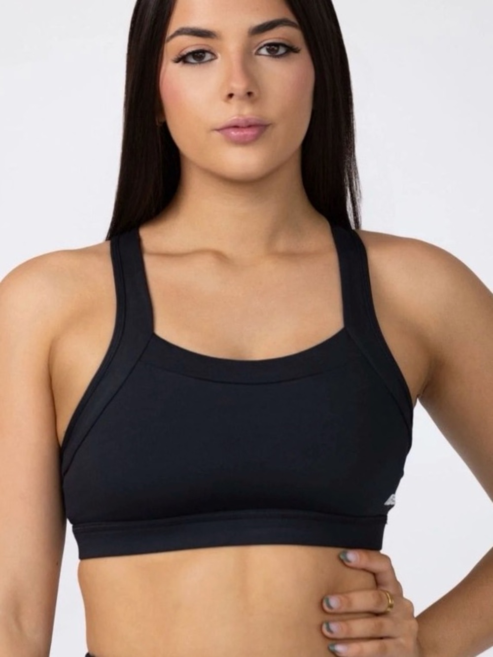 GAP Black Racerback Sports Bra with Cross Straps
